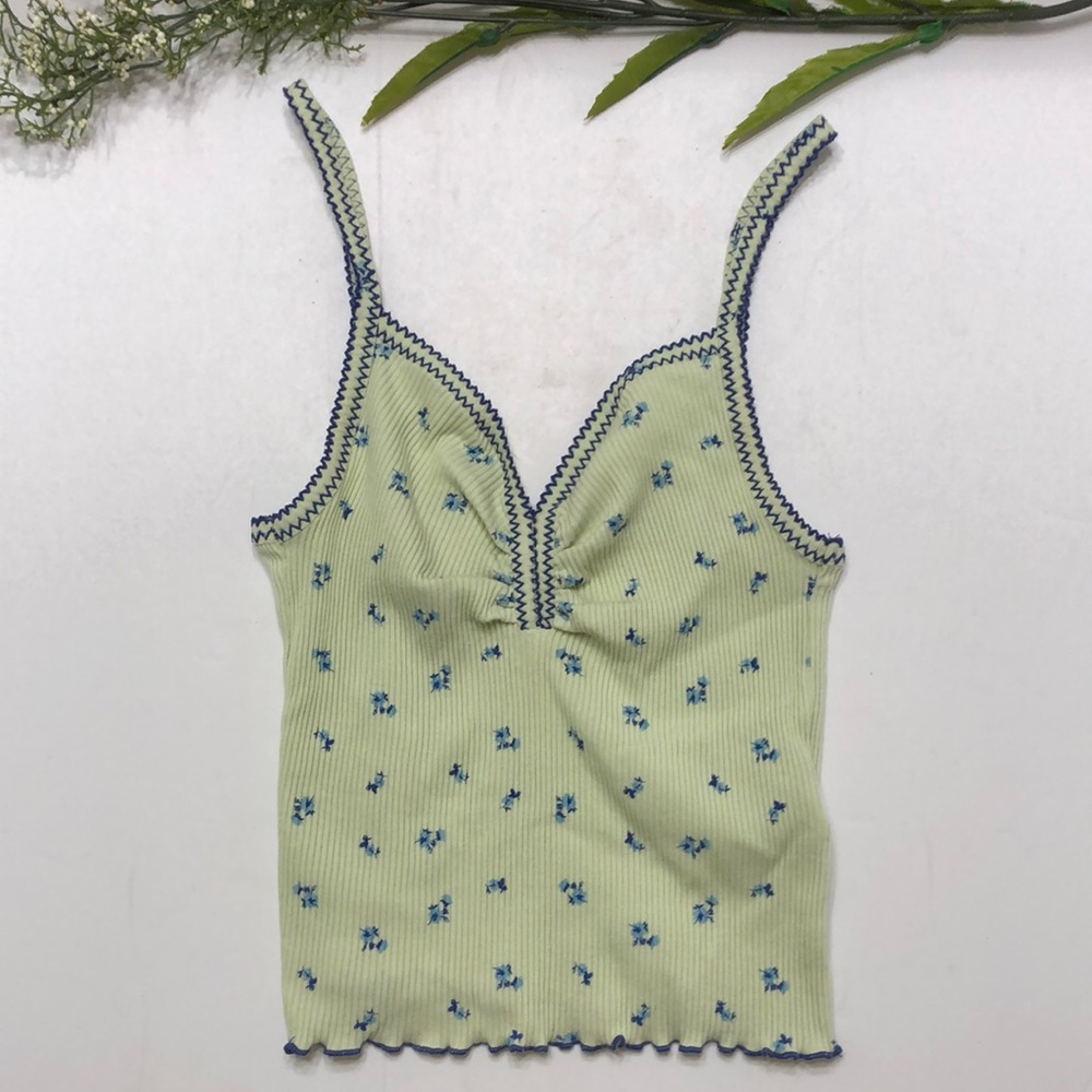BDG Ribbed Ditsy Floral Tank